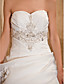  Ball Gown Sweetheart Strapless Chapel Train Organza Crystal Detailing Wedding Dress With A Wrap