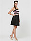  A-line Short/Mini Satin Bridesmaid Dress With Crystal Detailing