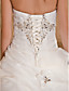  Ball Gown Sweetheart Strapless Chapel Train Organza Crystal Detailing Wedding Dress With A Wrap