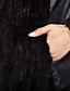  Charming Long Sleeve Fox Fur Collar Mink Fur Bottom Hem Evening/Casual Lambskin Leather Jacket