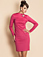  TS Deep V Back Bow Slim Dress