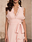  Mantel / Spalte Halfter Sweep / Pinsel Zug Chiffon Abendkleid