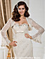  Elegant Long Sleeves Organza and Lace Bridal Jacket/ Wedding Wrap