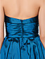  A-line Halter Knee-length Taffeta Bridesmaid Dress
