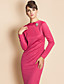  TS Deep V Back Bow Slim Dress