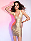  Sheath/Column V-neck Sleeveless Short/Mini Bandage Dress
