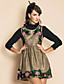  TS Luxurious Sleeveless Embroidery Gold Tweed Dress