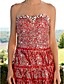  Sheath/Column Strapless Short/Mini Sequined Dress