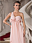  Sheath/Column One Shoulder Floor-length Chiffon Evening Dress