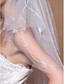  2 Layers Fingertip Wedding Veils With Cut Edge (More Colors)
