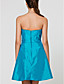  A-line Strapless Knee-length Taffeta Bridesmaid Dress