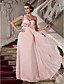  Sheath/Column One Shoulder Floor-length Chiffon Evening Dress