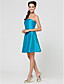  A-line Strapless Knee-length Taffeta Bridesmaid Dress