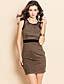  ts costura malha de ouro camisa vestido bodycon colete