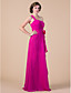  Sheath/Column One Shoulder Floor-length Chiffon Mother of the Bride Dress