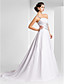  A-line One Shoulder Court Train Chiffon Evening Dress