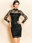  TS High Neck Lace Slim Dress