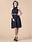  A-line High Neck Knee-length Chiffon Mother of the Bride Dress