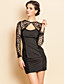  ts sexy lace backless bodycon kjole
