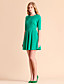  TS Simplicity Round Neck Half Sleeve Pleats Dress(excl.belt)