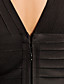  TS Sexy V Neck Metal Detail Bodycon Bandage Dress