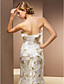  senza spalline pavimento-lunghezza abito da sposa in chiffon e pizzo tromba / sirena