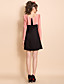  TS Contrast Kleur Two Piece Net als met lange mouwen Jurk