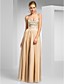  schede / kolom sweetheart vloer-length chiffon avondjurk