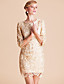  TS High End handgemaakte kralen Kant Half Sleeve Dress