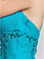  Sheath/Column V-neck Knee-length Chiffon Cocktail Dress