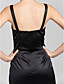  Sheath/Column Square Knee-length Lace|Stretch Satin Evening Dress With Wrap