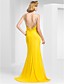  Trumpet/Mermaid Straps Sweep/Brush Train Chiffon Evening Dress