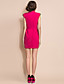  TS Handmade Beads Shoulder Slim Sleeveless Dress with Belt