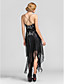  Sheath/Column Sweetheart Knee-length Chiffon Evening Dress