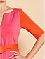  TS Color Block Self Belt Jersey Dress