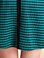  TS Contrast Color Checked Sleeveless Jersey Swing Dress
