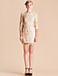  TS High End handgemaakte kralen Kant Half Sleeve Dress