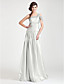  A-line One Shoulder Floor-length Chiffon And Satin Bridesmaid Dress
