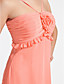  A-line Spaghetti Floor-length Chiffon Bridesmaid Dress