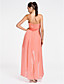  a-lijn strapless asymmetrische chiffon bruidsmeisje jurk