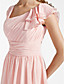  A-line V-neck Sleeveless Knee-length Chiffon Bridesmaid Dress