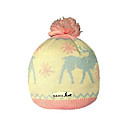 SAMII Jacquard Deer Crochet Knit Beanie Hat-Pink (0026) (Start From 20 Units)-Free Shipping