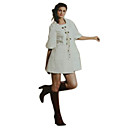 Double-Breasted Kimono-Sleeve Trench Coat (DVF-xj15) (Start From 5 Units) - Free Shipping
