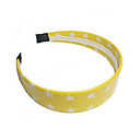 Wide Yellow Hairband with White Stars -YFF171 (Start From 100 Units)