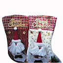1-PC Plush Glitter Decorated  Christmas Stocking 46CM (SDWZ006) (Start From 100 Units) Free Shipping