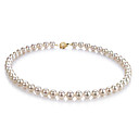 White 7.5-8.0mm AAAA Freshwater Pearl Necklace 16 inch Choker Length (DSZZ012)