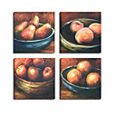 Handmade Oil Painting Rustic Fruits - 4PC Canvas Set (SZH421)