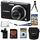 panasonic fotocamera Lumix DMC-FX100 12.4mp digitale batteria + 4GB + SD card + 6 bonus extra