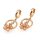 Stylish Shining CZ Earring in 18K Gold Plated - CZ Earring SLX-0004(E) (SZY240)
