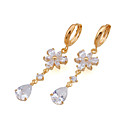 Beautiful Classic Clear CZ Earring in 18K Gold Plated CZ Earring SLX-0042(E) (SZY242)